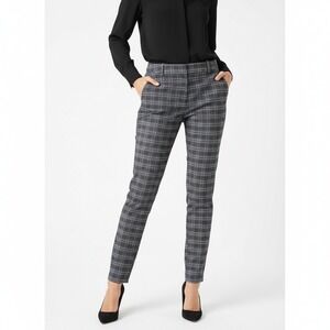 JONES NEW‎ YORK plaid pants womens size 8 stretch zipper pockets career casual